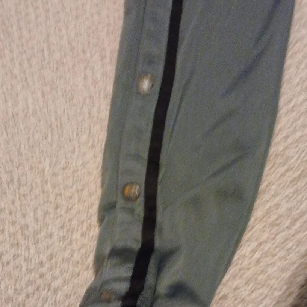 adidas Men's Olive Joggers with Black Accents Size L